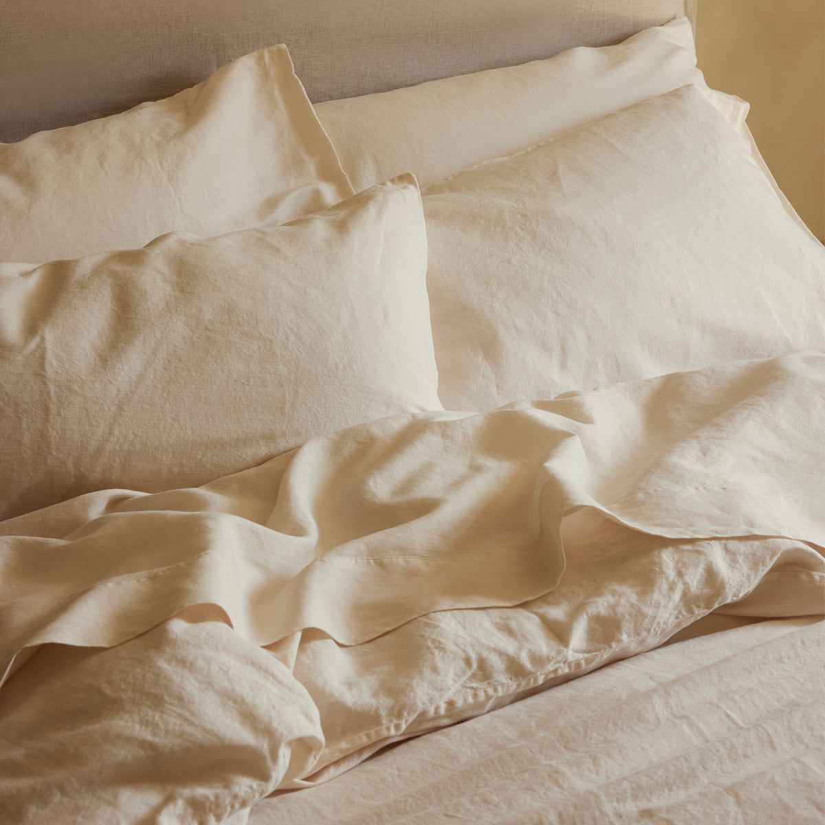 Pearl Linen Blend Pillowcases (Pair)