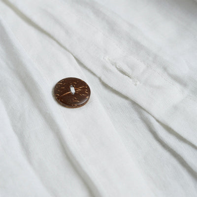 White 100% Linen Duvet Cover