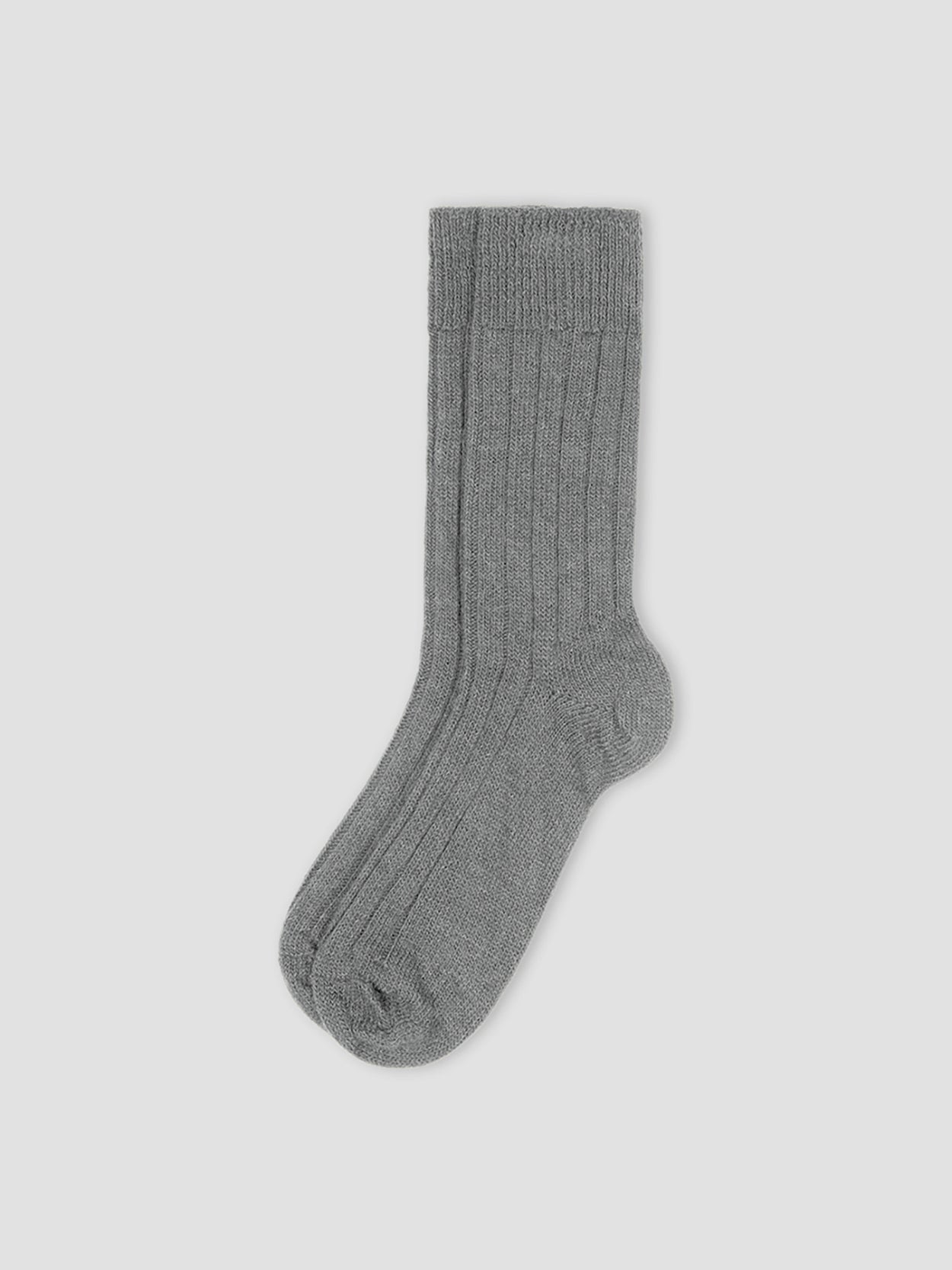 Grey Alpaca Bed Socks
