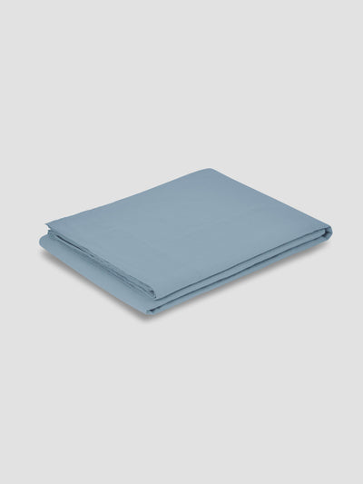 Dusk Blue Linen Blend Flat Sheet - alternate image