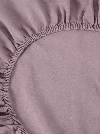 Elderberry 100% Linen Fitted Sheet - alternate image