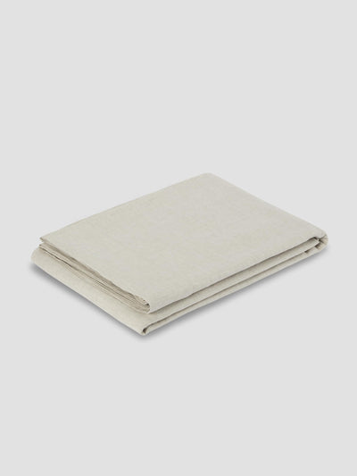 Oatmeal 100% Linen Flat Sheet - alternate image
