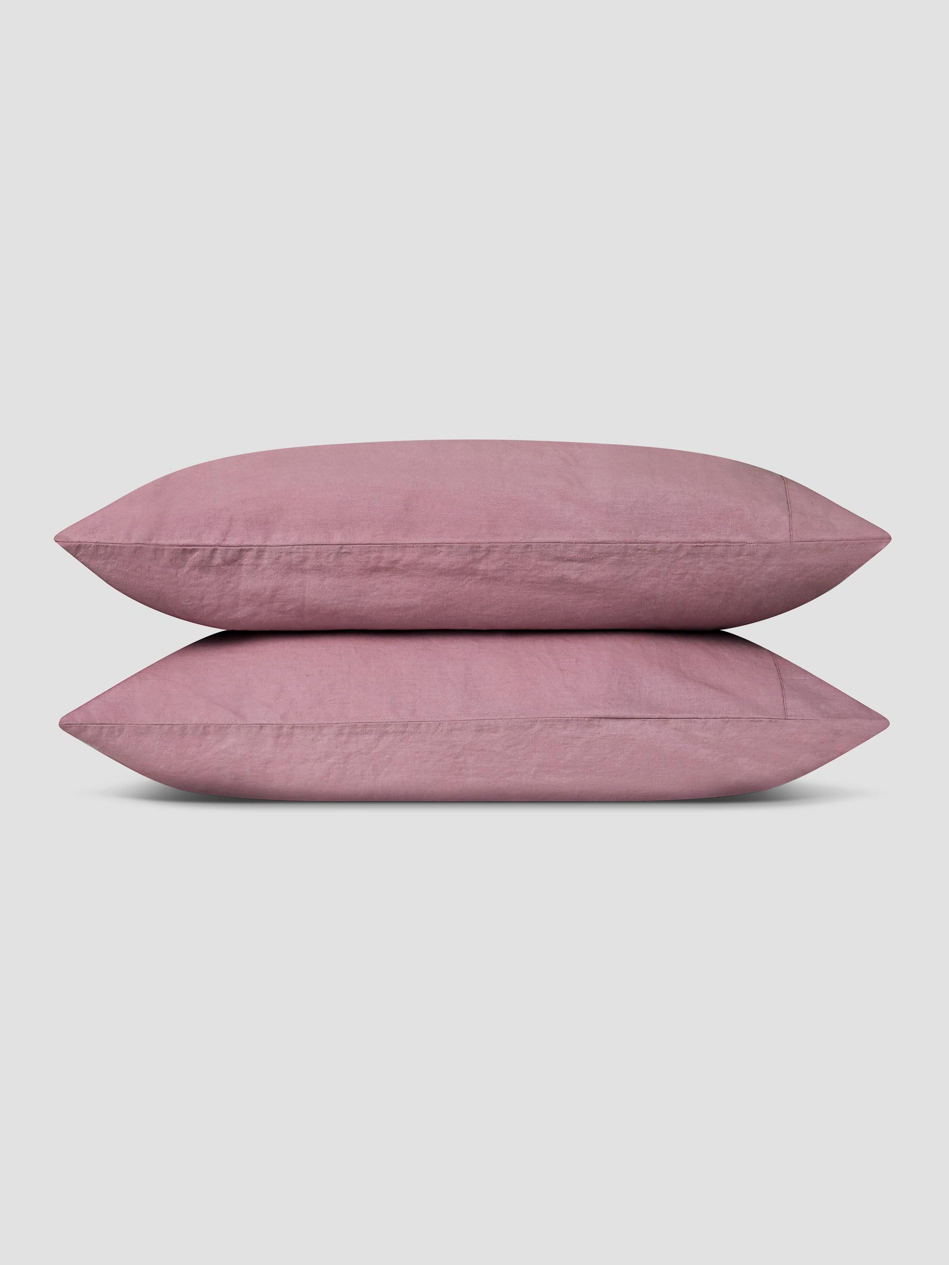 Raspberry Linen Blend Pillowcases (Pair)