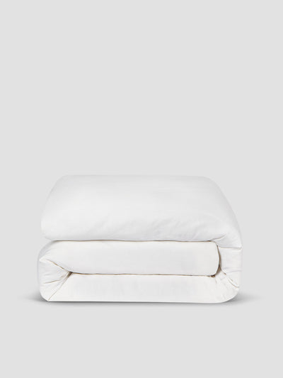 White Linen Blend Duvet Cover
