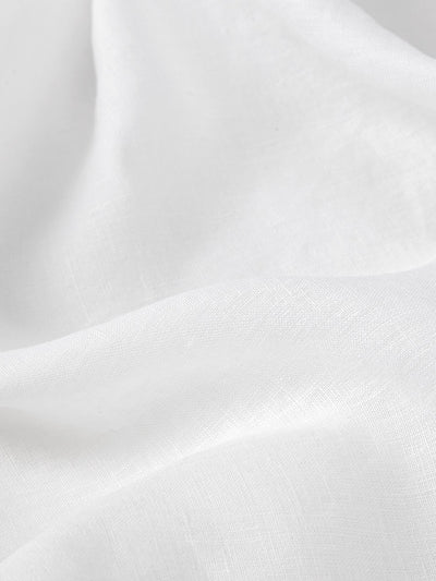 White Linen Blend Fabric Swatch