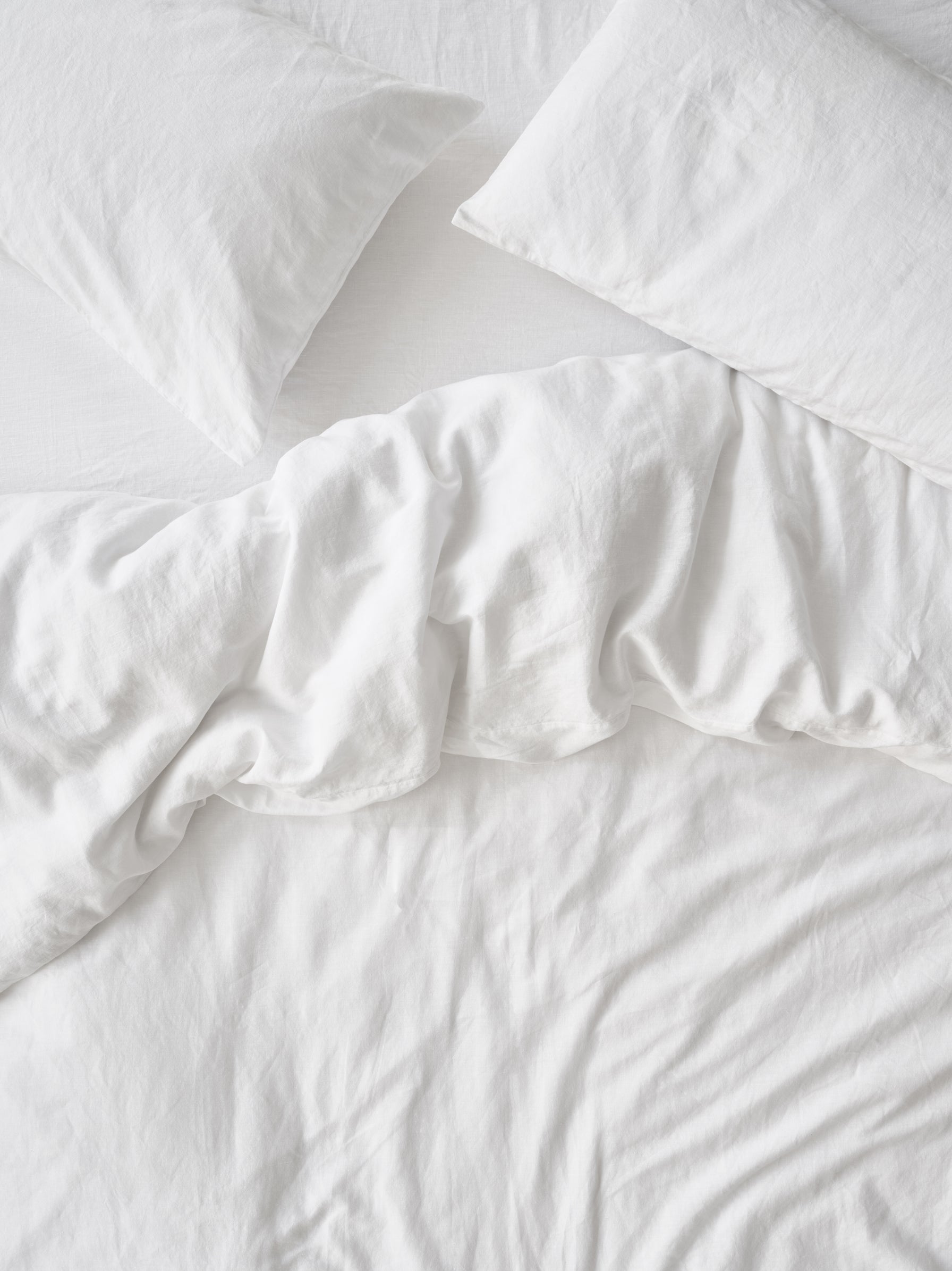 White 100% Linen Duvet Cover