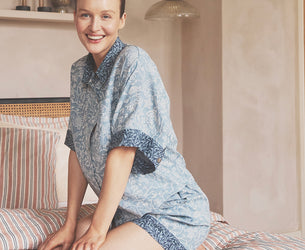 River Wandle Middlemore Linen Women’s Pyjama Shorts Set