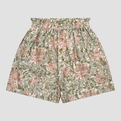 Soft Sage Honeysuckle Linen Women’s Pyjama Shorts Set - alternate image