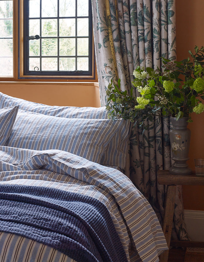 Bluebell Somerley Stripe Linen Pillowcases (Pair)