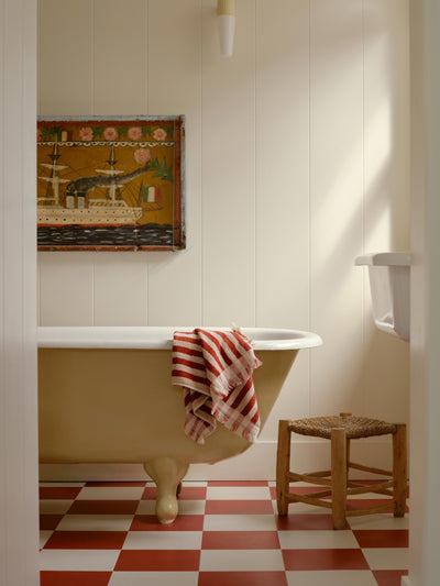 Sandstone Red Pembroke Stripe Cotton Towels - alternate image