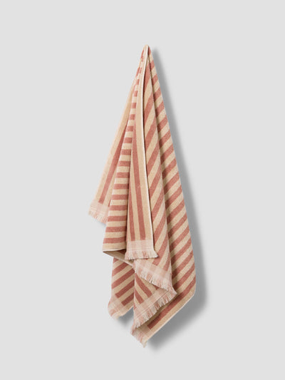 Sand Shell Pembroke Stripe Cotton Towels - alternate image