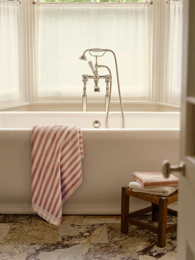 Sand Shell Pembroke Stripe Cotton Towels - alternate image