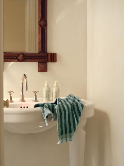 Pine Green Pembroke Stripe Cotton Towels - alternate image