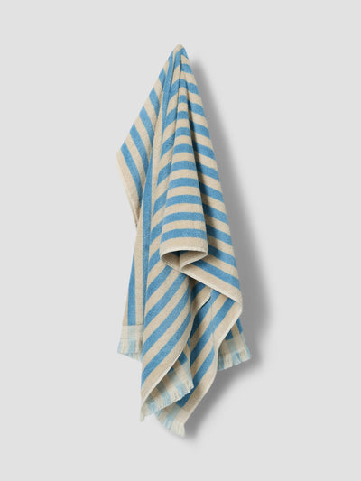 Coastal Blue Pembroke Stripe Cotton Towels - alternate image