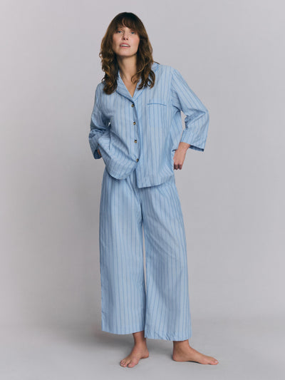 Favourite Stripe Cotton Cropped Trouser Set