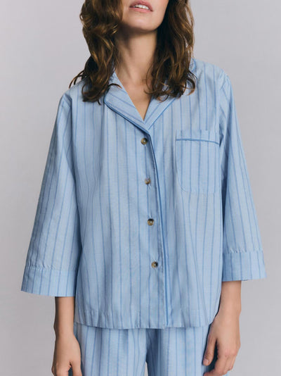 Favourite Stripe Cotton Cropped Trouser Set