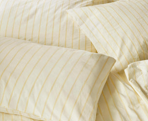 Butter Yellow Slumber Stripe Pillowcases