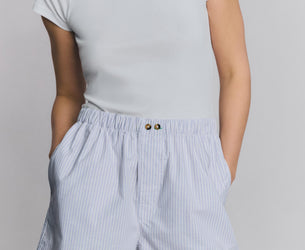 Sky Blue Stripe Cotton Boxer Shorts