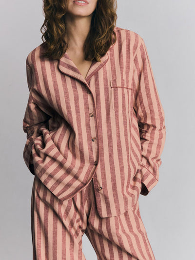 Rhubarb & Rose Pembroke Stripe Linen Blend Trouser Set - alternate image