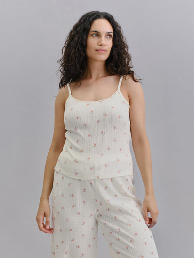 Posy Bud Pointelle Cami Vest