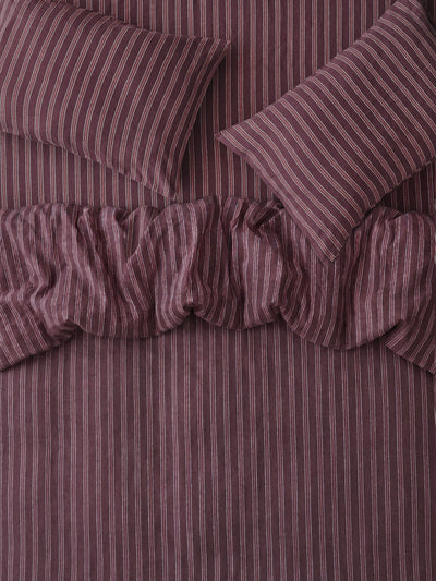 Berry Walderton Stripe 100% Linen Duvet Cover