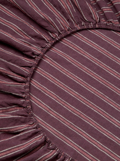 Berry Walderton Stripe 100% Linen Fitted Sheet