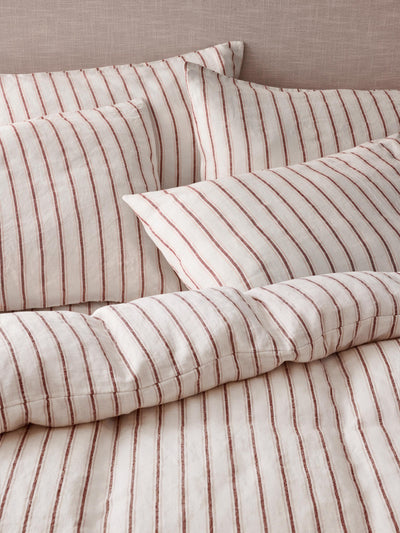 Pearl Walderton Stripe 100% Linen Pillowcases (Pair)