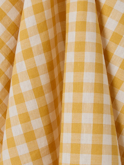 Honey Gingham Linen Blend Tea Towel - alternate image