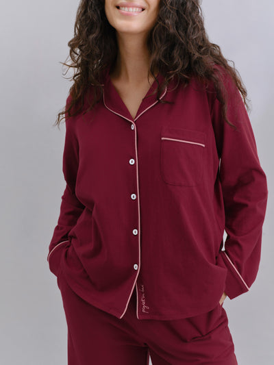 Rhubarb Cotton Jersey Trouser Set