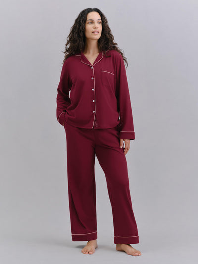 Rhubarb Cotton Jersey Trouser Set