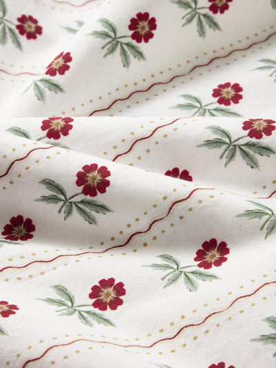 White Woodland Stripe Cotton pattern