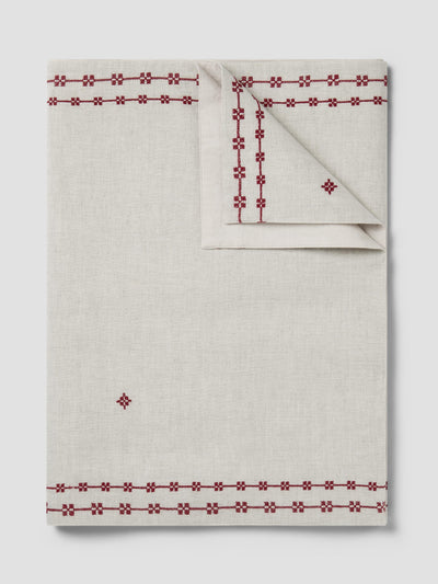 Oatmeal Cross Stitch Tapestry Linen Blend Runner