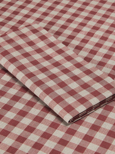 Rhubarb Gingham Linen Blend Napkins Set of 4