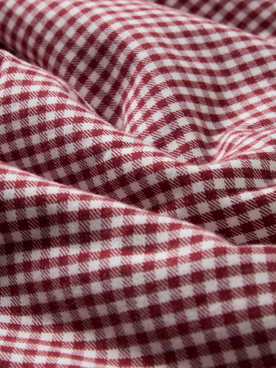 Rhubarb Gingham Brushed Cotton detail
