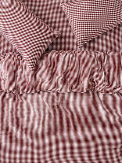 Rhubarb Gingham Brushed Cotton Duvet Set