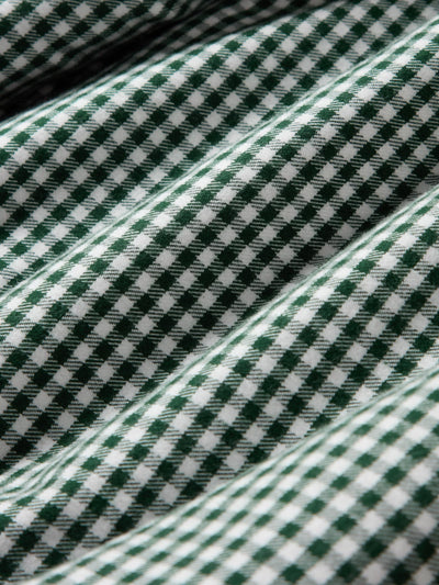Pine Green Gingham Brushed Cotton detail