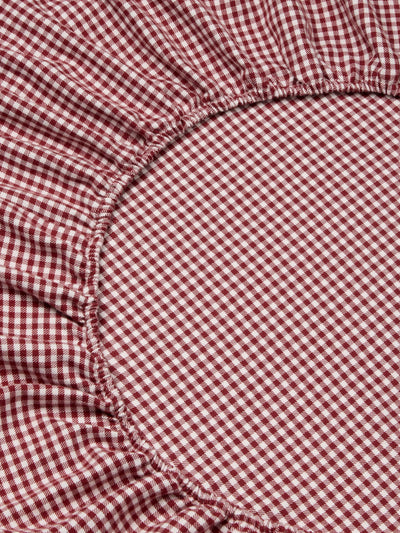 Rhubarb Gingham Brushed Cotton Fitted Sheet