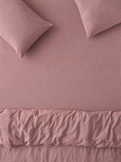 Rhubarb Gingham Brushed Cotton Fitted Sheet