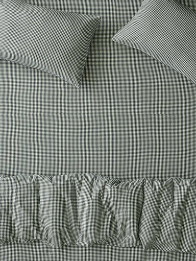 Pine Green Gingham Brushed Cotton Fitted Sheet