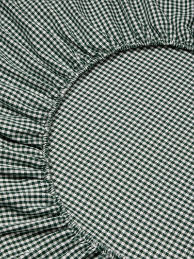 Pine Green Gingham Brushed Cotton Fitted Sheet - alternate image
