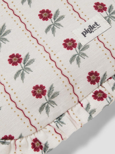 White Woodland Stripe Frill Hot Water Bottle Cover - alternate image