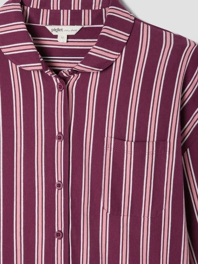 Berry Walderton Stripe Peter Pan Cotton Jersey Trouser Set - alternate image