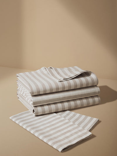 Host’s Table Linen Oatmeal Stripe Gift Set - alternate image