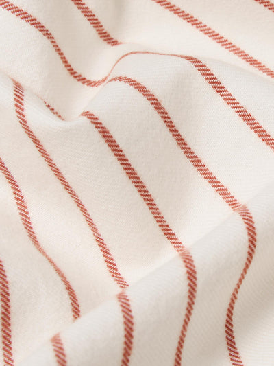 Red Clayton Stripe Brushed Cotton Fitted Sheet