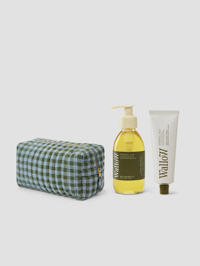 Fern Green/Dusk Blue Washbag & Wallow Goodies