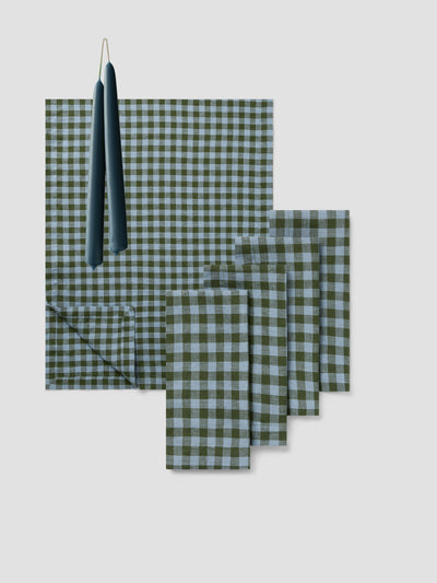 Fern Green/Dusk Blue Gingham The Ultimate Hosting Set: Small Bundle