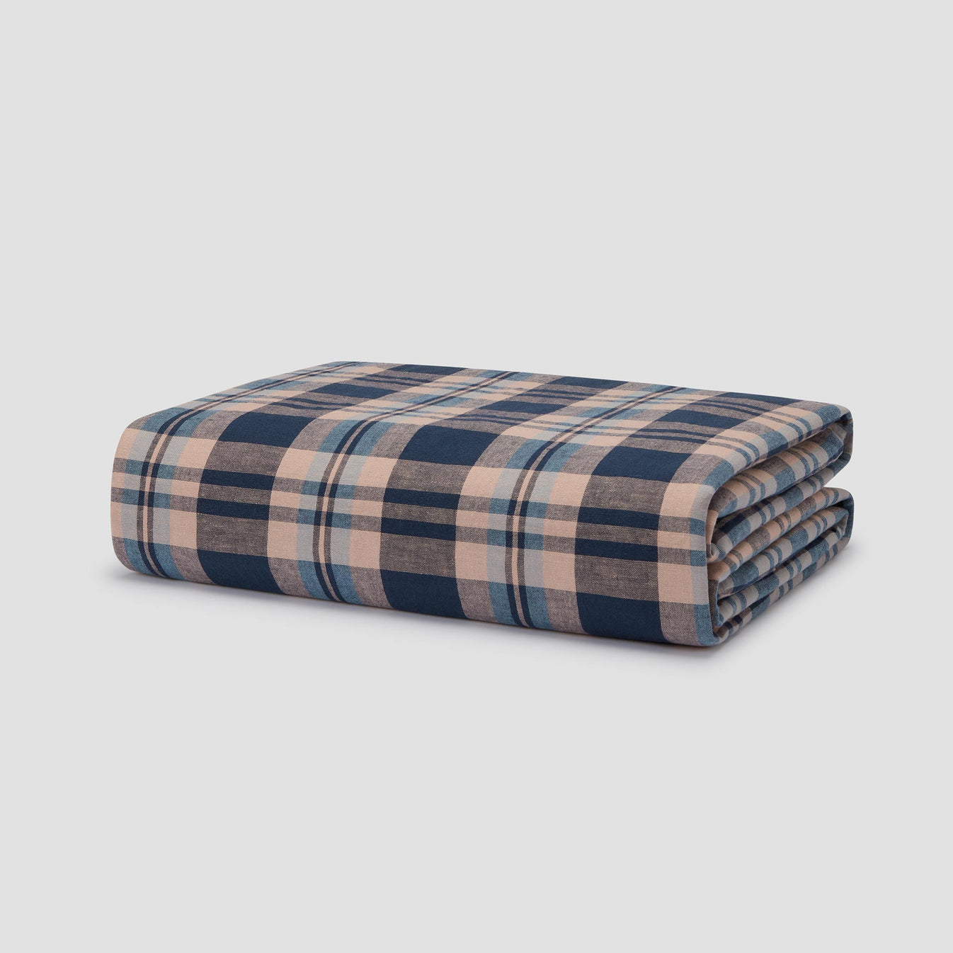 Atlantic Dallington Check Linen Blend Duvet Cover Piglet in Bed UK