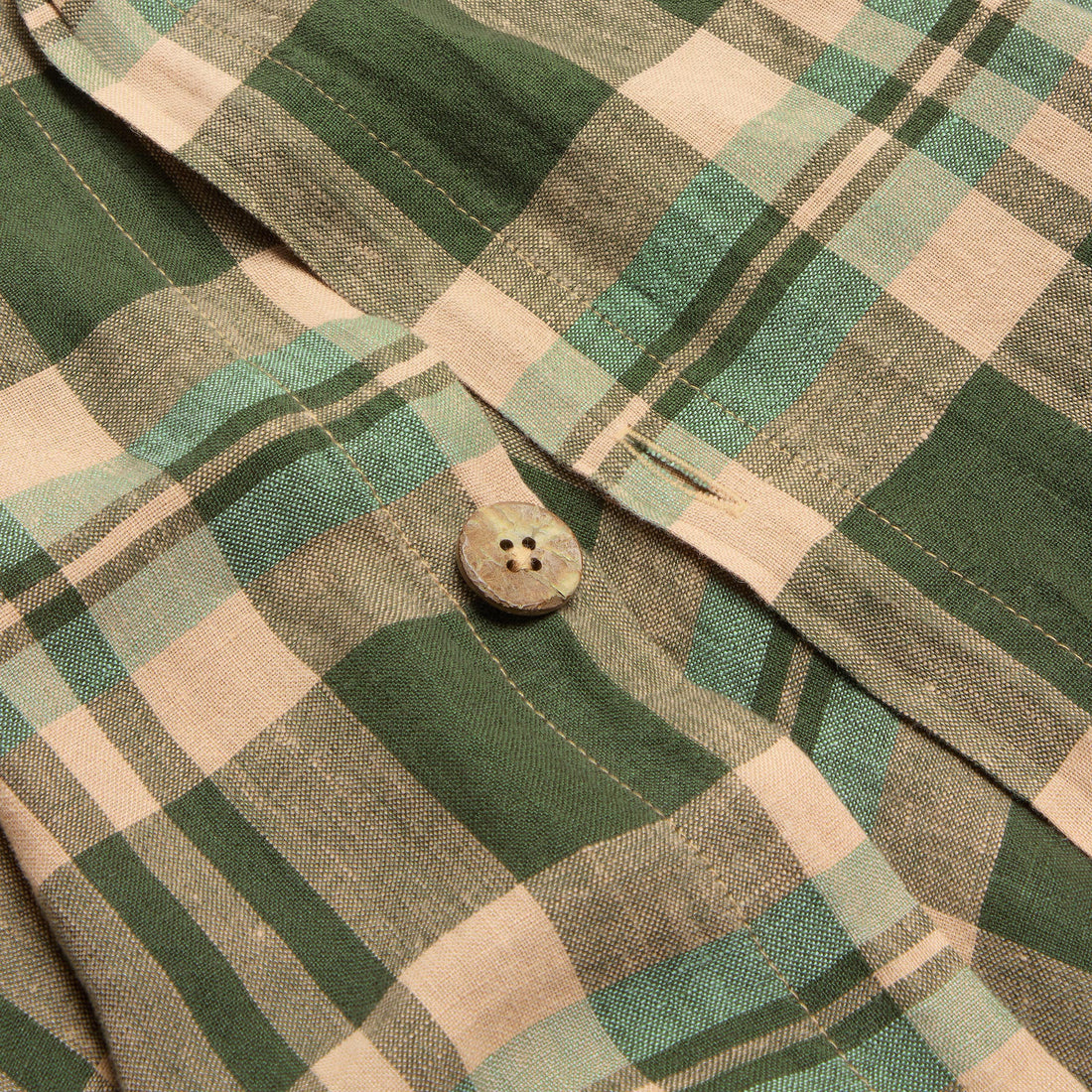 Fern Green Dallington Check Linen Blend Duvet Cover Piglet in Bed UK