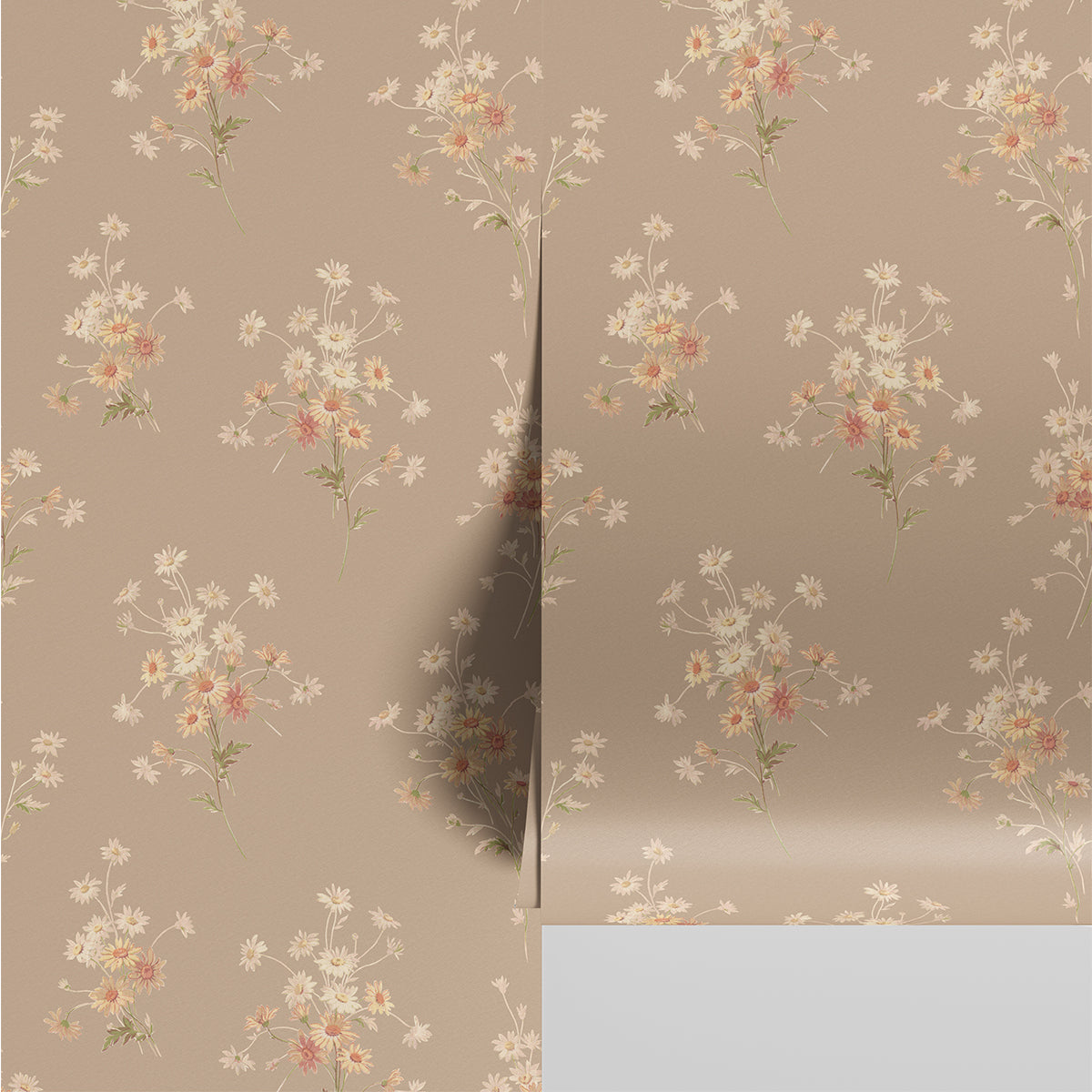 Daisy Bouquet Pattern Wallpaper