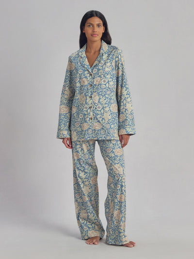 Webbs Blue Double Bough Cotton Trouser Set